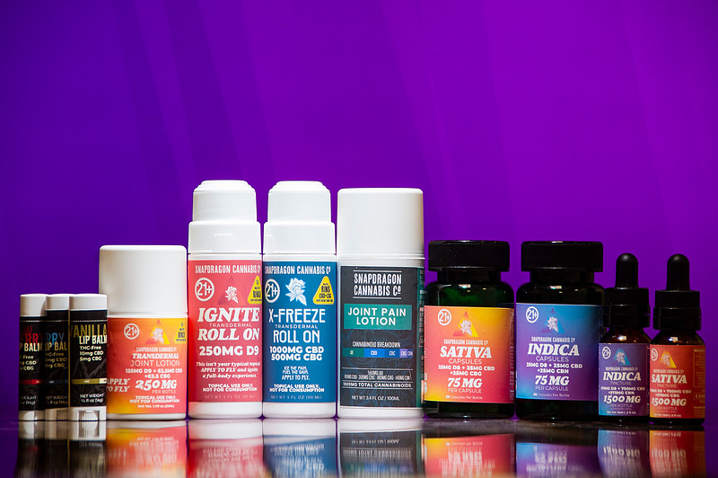 Health & Wellness THC Innovation. Product Photography for Snapdragon Cannabis Co. Chattanooga Tennessee