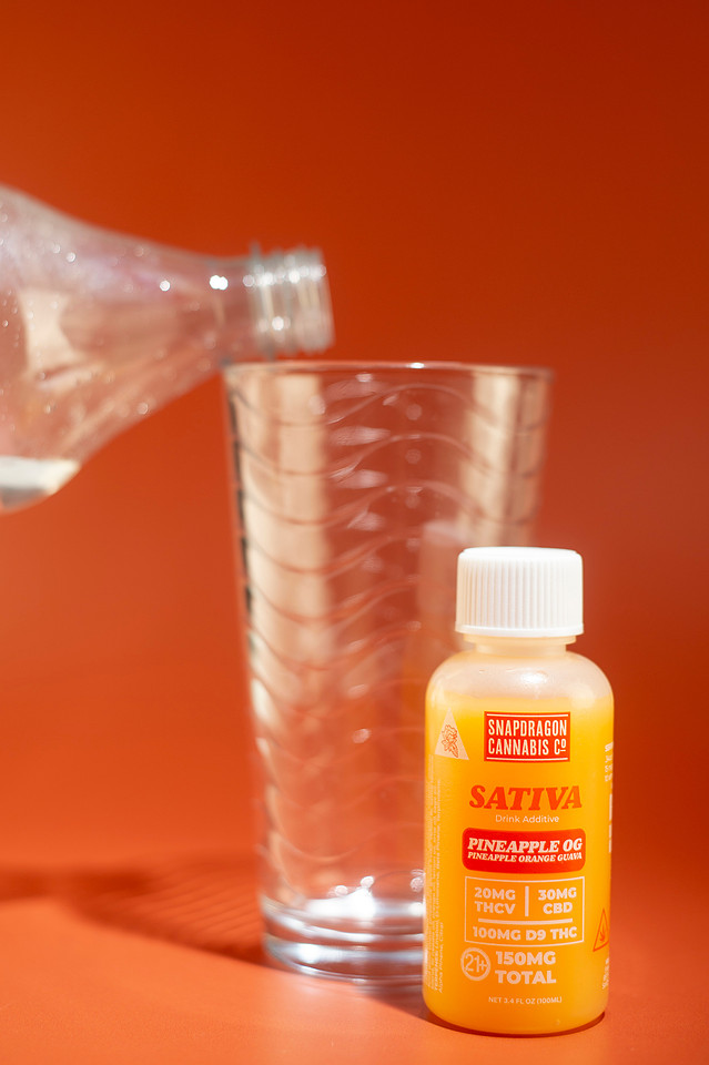 Product Photography for New THC Drink Additives from Snapdragon Cannabis Co. Chattanooga Tennessee