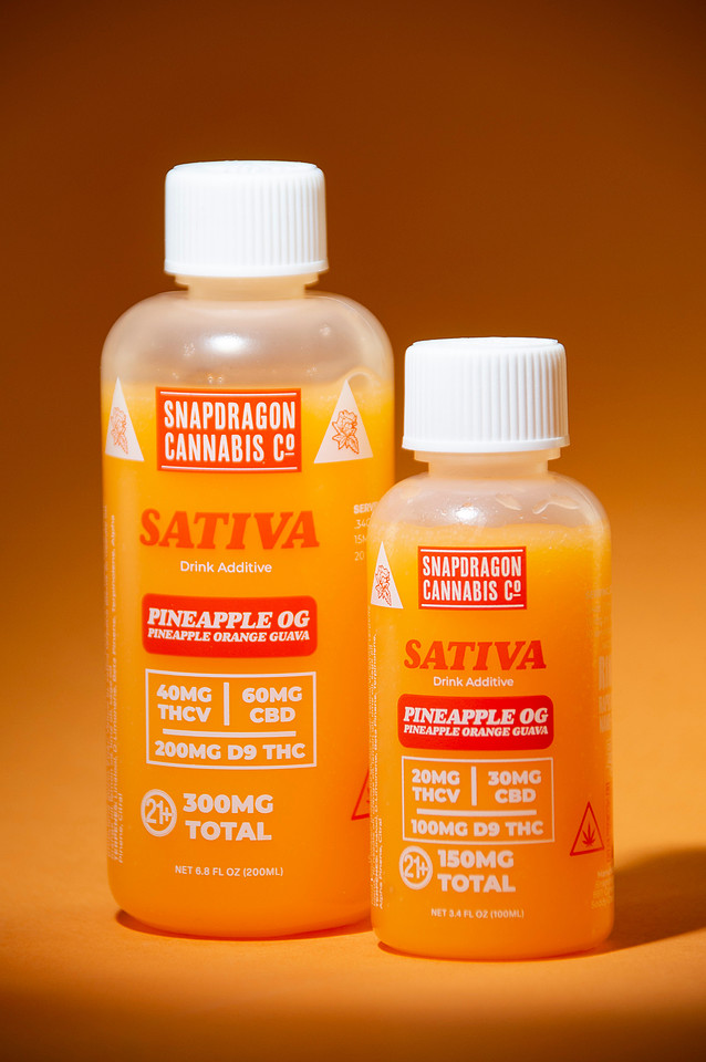 Product Photography for New THC Drink Additives from Snapdragon Cannabis Co. Chattanooga Tennessee