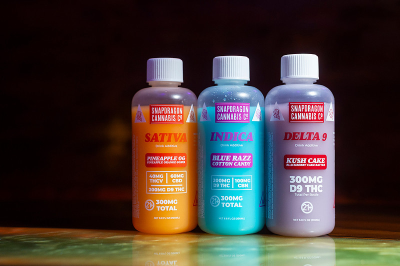 Product Photography for New THC Drink Additives from Snapdragon Cannabis Co. Chattanooga Tennessee
