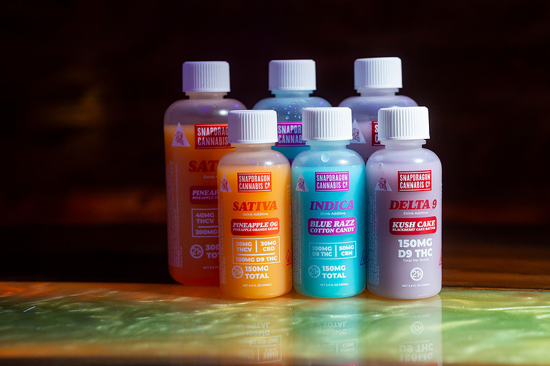 Product Photography for New THC Drink Additives from Snapdragon Cannabis Co. Chattanooga Tennessee