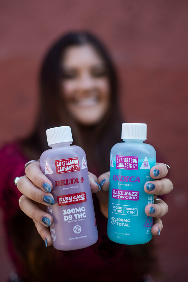 Product Photography for New THC Drink Additives from Snapdragon Cannabis Co. Chattanooga Tennessee