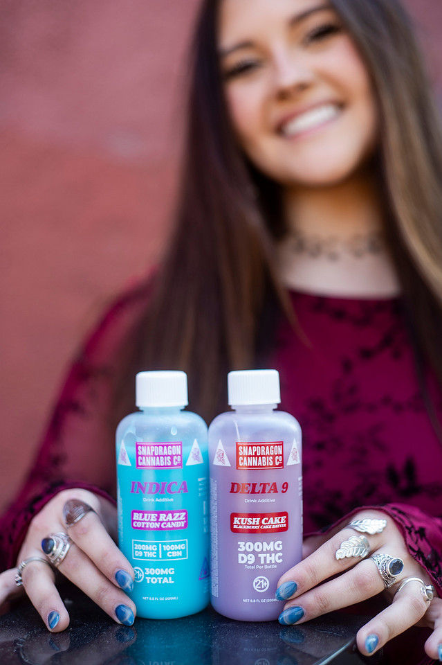 Product Photography for New THC Drink Additives from Snapdragon Cannabis Co. Chattanooga Tennessee